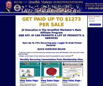 Jvexecutive.com(Up To 75% RECURRING Commissions) Screenshot
