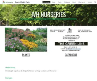 JVH-Nurseries.com(Worldwide export of belgian quality plants) Screenshot