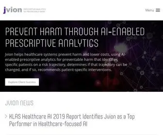 Jvion.com(Prescriptive Analytics for Preventable Harm) Screenshot