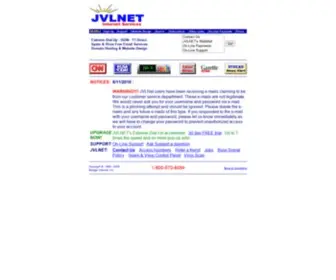 JVlnet.com(JVLNET Internet Services) Screenshot