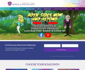 JVPSchoolofmysticalarts.com(The James Van Praagh School of Mystical Arts) Screenshot