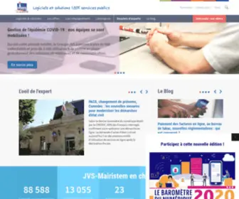 JVS-Mairistem.fr(JVS-Mairistem, logiciels et solutions numériques 100% collectivités locales) Screenshot