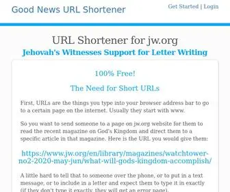 Jwgoodnews.net(Good News URL Shortener) Screenshot