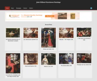 JWWaterhouse.net(John William Waterhouse) Screenshot