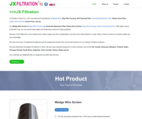 Jxfiltration.com(JX Filtration) Screenshot