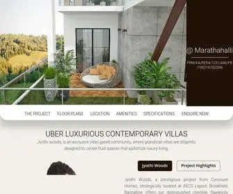 Jyothiwoods.com(Ultra Luxury Living Spaces) Screenshot