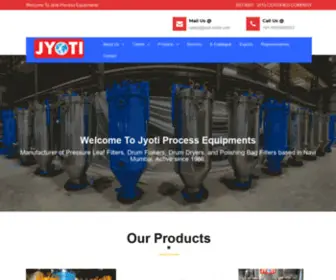 Jyotiprocessequipments.com(An ISO 9001) Screenshot