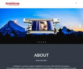 Jyotishree.com(Nepal's largest Trading and Printing Solutions) Screenshot