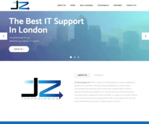 Jztechnologies.com(The best IT support in London) Screenshot