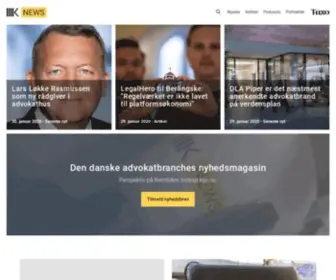 K-News.dk(Den danske advokatbranches nyhedsmedie) Screenshot