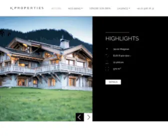 K-Properties.ch(Promotions et Ventes Immobilières en Suisse) Screenshot