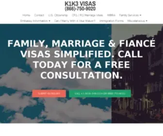 K1K3Visas.com(K1 Fiancee Visa and K3 Spousal Visas) Screenshot