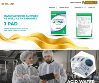 K2Cosmetics.com(Acid Water Powder Manufacturer) Screenshot
