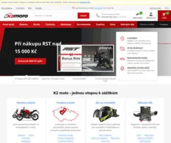 K2Moto.cz(Motorky, skútry, čtyřkolky a moto oblečení na motorku) Screenshot