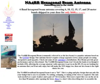 K4Hex.com(NA4RR Hexagonal Beam Antenna Based On The G3TXQ Broadband Design) Screenshot