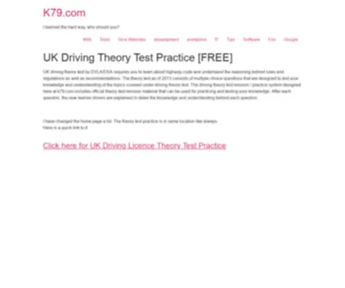 K79.com(UK Driving Theory Test Practice) Screenshot