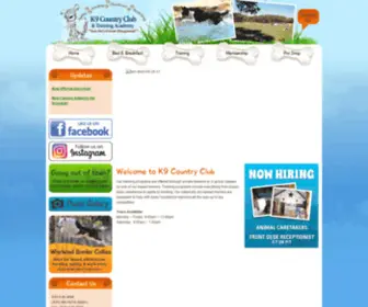 K9Countryclub.net(Agility, Herding, Obedience and Boarding for your Pets Just North of San Antonio) Screenshot
