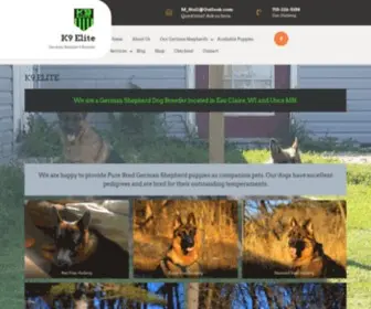 K9Elites.com(German Shepherd Dog Breeder K9 ELITE Eau Claire WI Utica MN) Screenshot