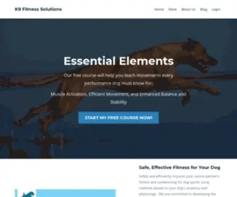 K9Fitsolutions.com(Canine Exercise and Fitness Programs for Agility and Dog Sports) Screenshot