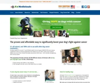 K9Medicinals.com(Powerful Dog Cancer Supplements) Screenshot