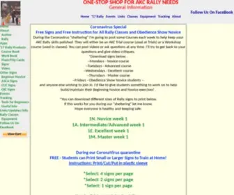 K9Rally.com(One-Stop Shop for AKC Rally Needs) Screenshot