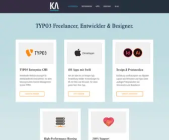 KA-Mediendesign.de(TYPO3 Freelancer und Entwickler bei Köln) Screenshot