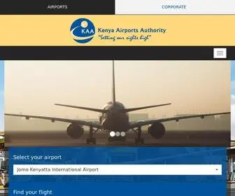 Kaa.go.ke(The Kenya Airports Authority) Screenshot