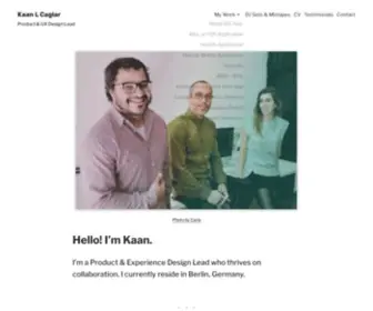 Kaancaglar.design(Product & UX Design Lead) Screenshot