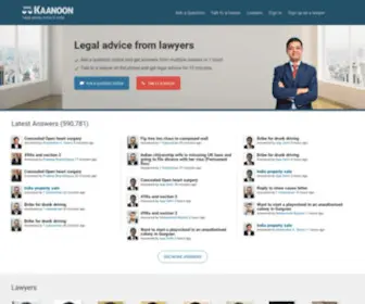 Kaanoon.com(Legal advice online from lawyers) Screenshot