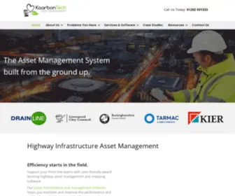 Kaarbontech.co.uk(Take charge of infrastructure assets with KaarbonTech’s SMART management platform) Screenshot