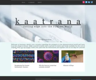 Kaatrana.com(Cutting Edge Into The Pharma World) Screenshot