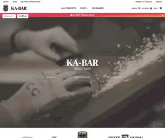 Kabar.com(Ka-bar (aka kabar or k bar) offers more than 100 high-quality knives) Screenshot