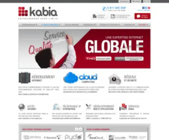 Kabia.eu(KABIA propose des services à hautes valeurs ajoutées axés sur les réseaux et la sécurité) Screenshot