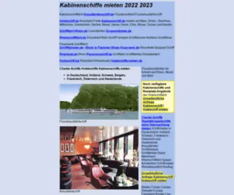 Kabinenschiffe.de(Kabinenschiffe MietenKabinenschifffahrt) Screenshot