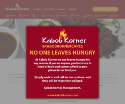 Kabobkorner.com(Our food menu) Screenshot