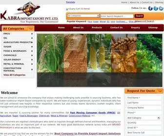 Kabraimportexport.com(Kabra Import Export Pvt) Screenshot