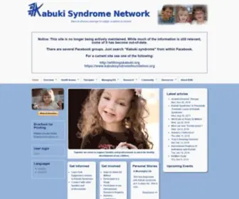 Kabukisyndrome.com(Kabuki Syndrome Network) Screenshot