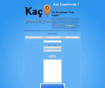 Kac-Yasindayim.com(Yaş) Screenshot