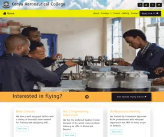 Kac.co.ke(Kenya Aeronautical College) Screenshot