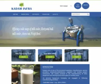 Kadaminfra.com(Bulk Milk cooler Manufacturer) Screenshot