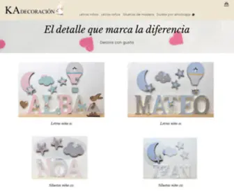 Kadecoracion.es(Letras personalizadas en madera niño y niña) Screenshot