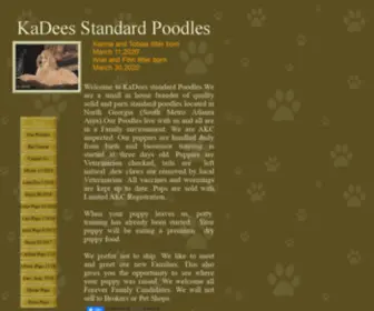 Kadeesstandardpoodles.com(KaDees Standard Poodles) Screenshot