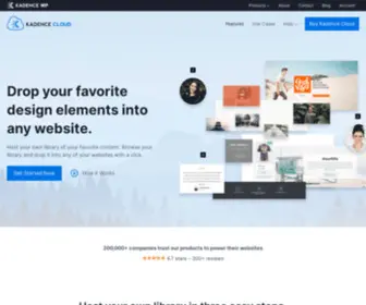 Kadencecloud.com(Easily host your own library of your favorite designed content) Screenshot
