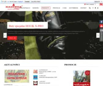 Kadimex.pl(Największy dystrybutor sprzętu przeciwpożarowego w kraju) Screenshot