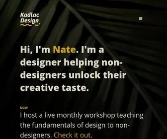 Kadlac.com(Nate Kadlac) Screenshot