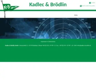 Kadlec-Broedlin.de(Willkommen bei der Kadlec & Brödlin GmbH) Screenshot