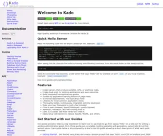 Kado.org(JavaScript Framework Libraries for Node.JS) Screenshot