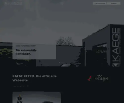 Kaege.de(Kaege Automobile GmbH Stetten Pfalz Porsche Tuning Kaege Karrosseriebau Kaege RETRO KFZ) Screenshot