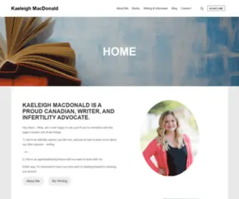 KaeleighmaCDonald.com(Writer/Social Media Specialist/Infertility Warrior) Screenshot