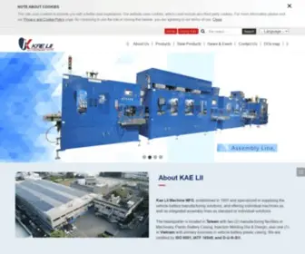 Kaelii.com.tw(KAE LII MACHINE MFG CO LTD) Screenshot